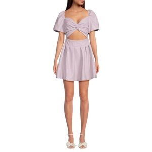 Avec Les Filles Lavender Mini Dress